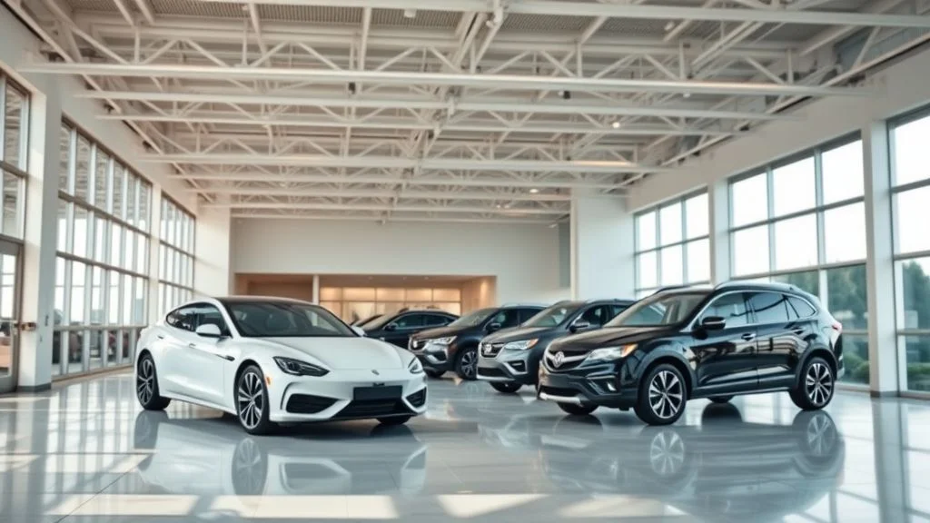 Ultra-futuristic electric hypercar in deep metallic midnight blue, illuminated by dynamic neon light streaks